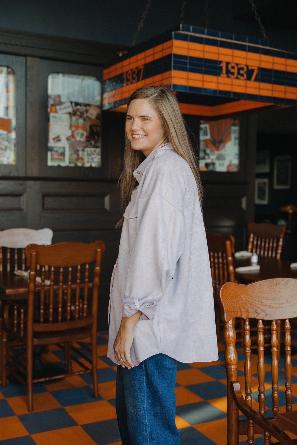 Lindy Lavender Faux Suede Jacket