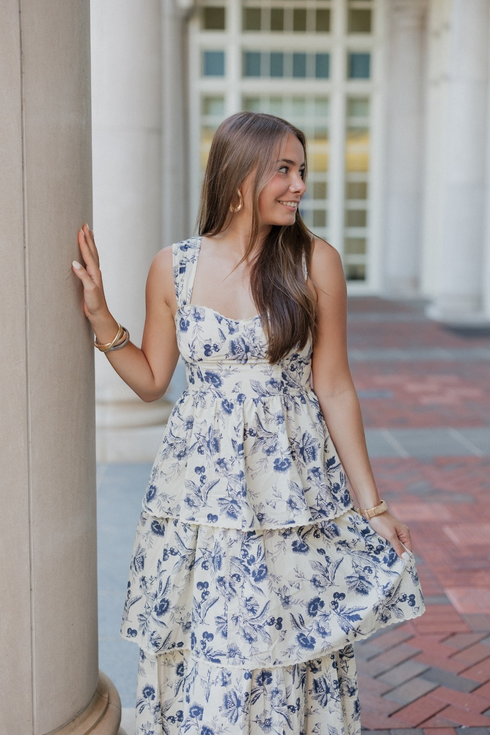 Danielle Midi Dress in Navy