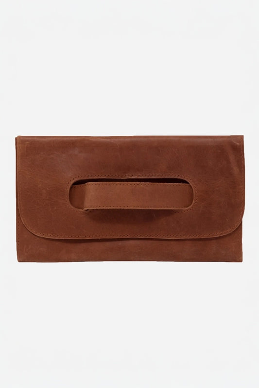 Mare Handle Clutch in Whiskey by Able