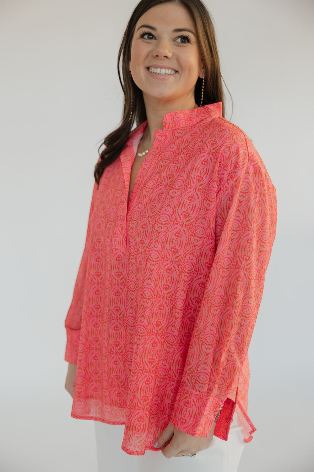 Iris Pink Tribal Blouse