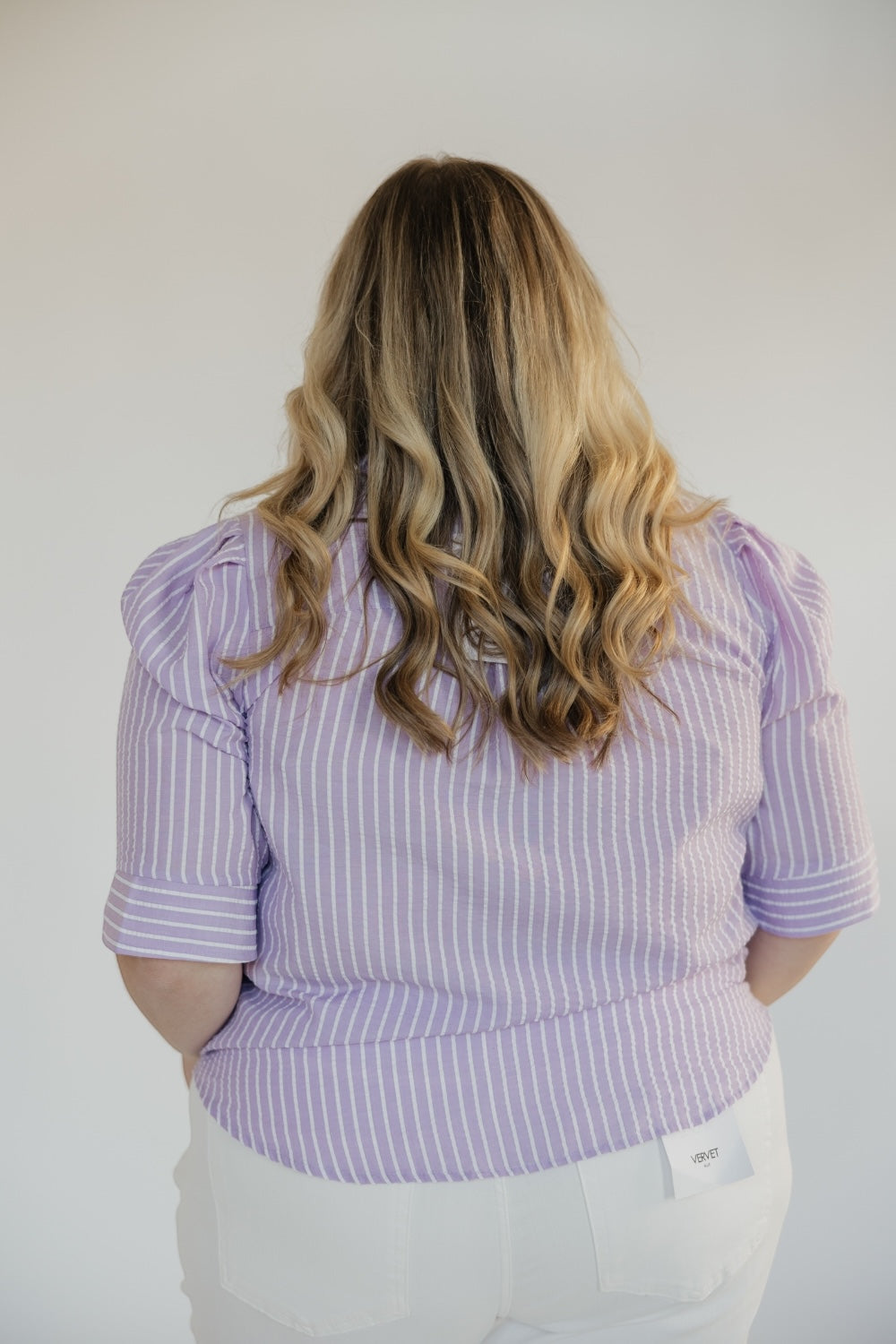 Jodie Lavender Seersucker Top (S-3XL)