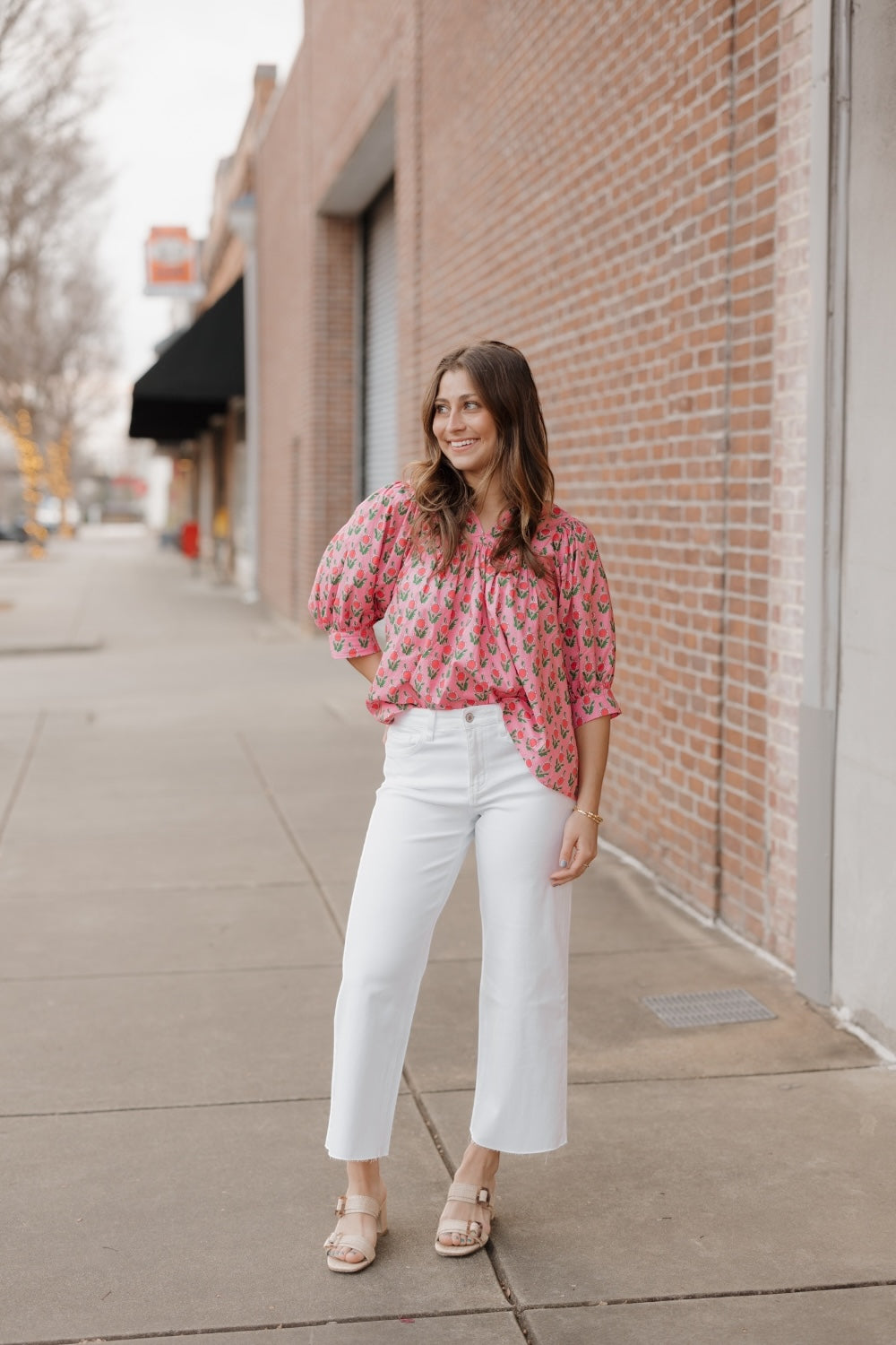 Denise Pink Daisy Top (S-2XL)