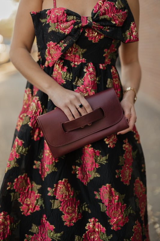 Mare Handle Clutch in Wine by Able