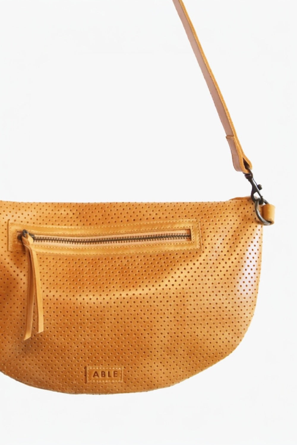 Berkley Belt Bag in Perforated Cognac by Able