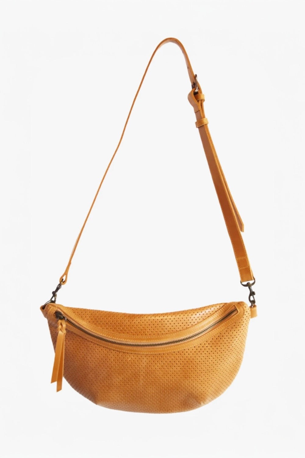 Berkley Belt Bag in Perforated Cognac by Able