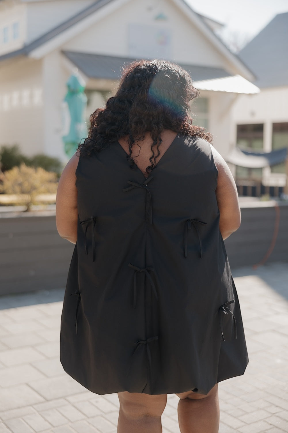 Bonnie Bow Black Sleeveless Dress (S-3XL)