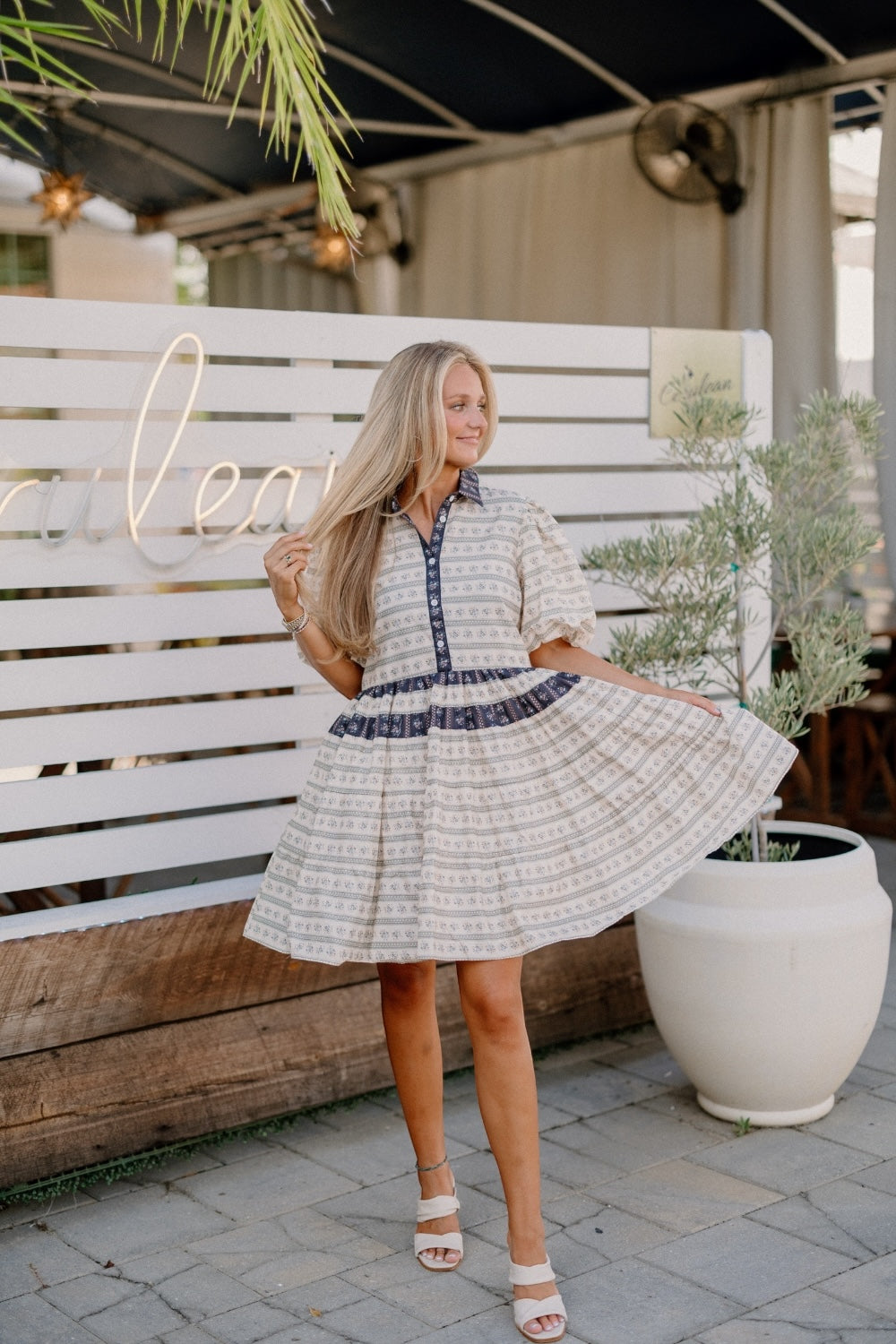 Combo Floral Shirt Dress