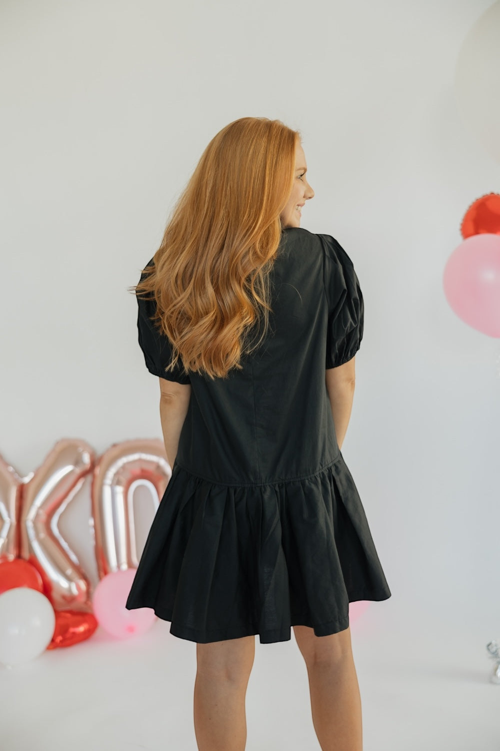 Maddi Black Tiered Mini Dress