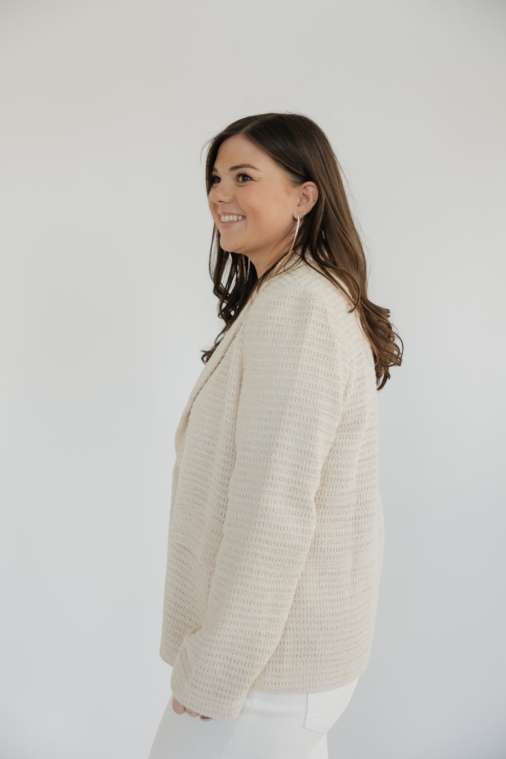 Corie Cream Crochet Blazer (XS-3XL)