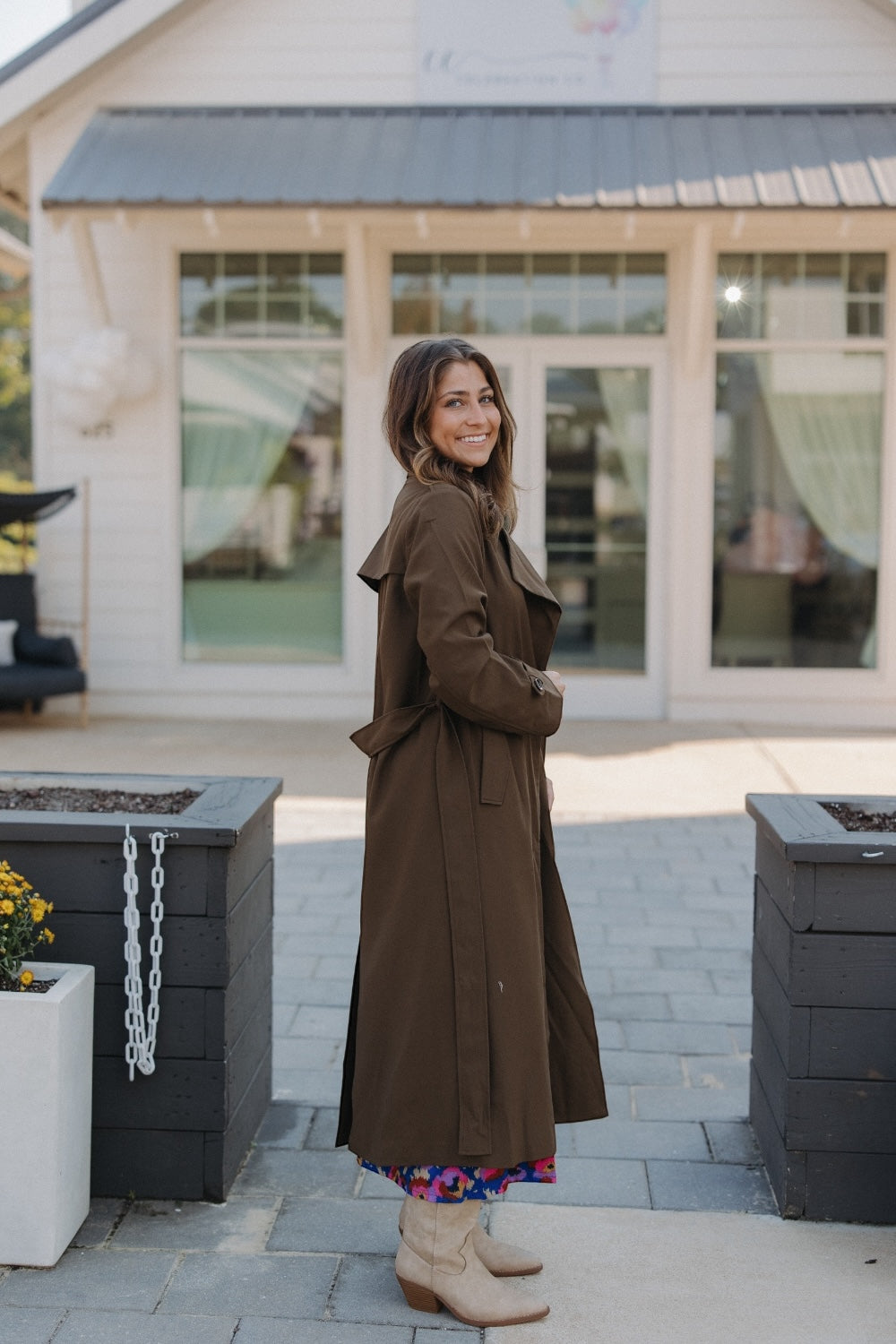 Leslie Mocha Long Overcoat