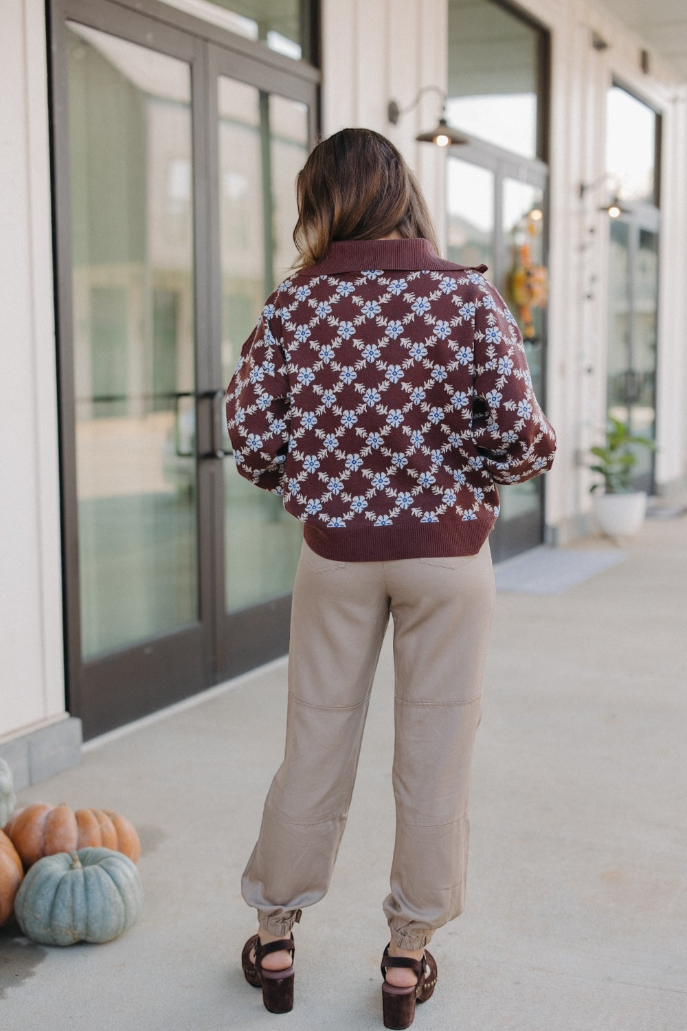 Zara Half Zip Chocolate Sweater