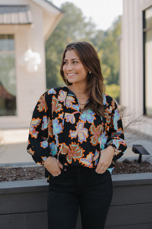 Alheli Floral Print Top