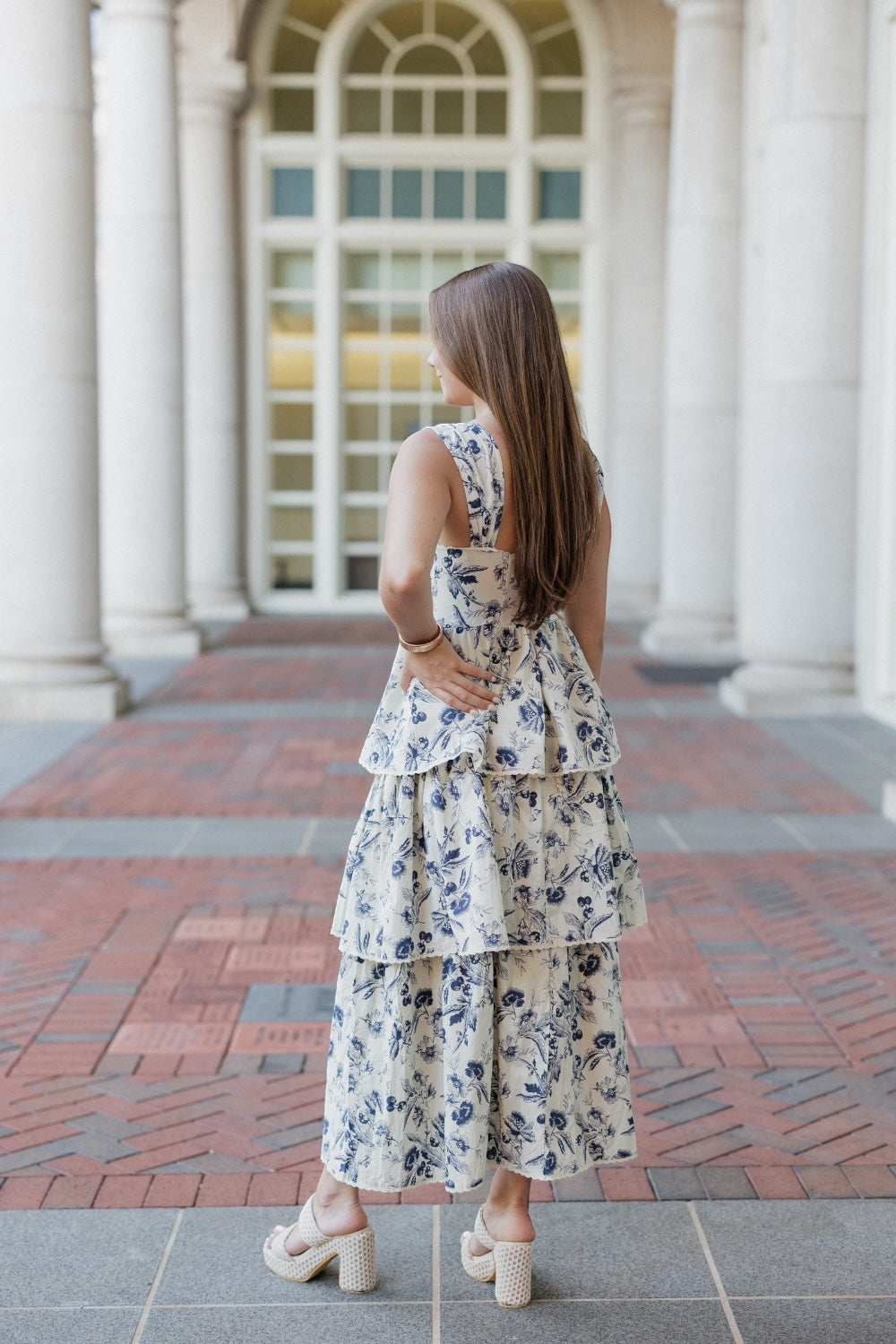 Danielle Midi Dress in Navy