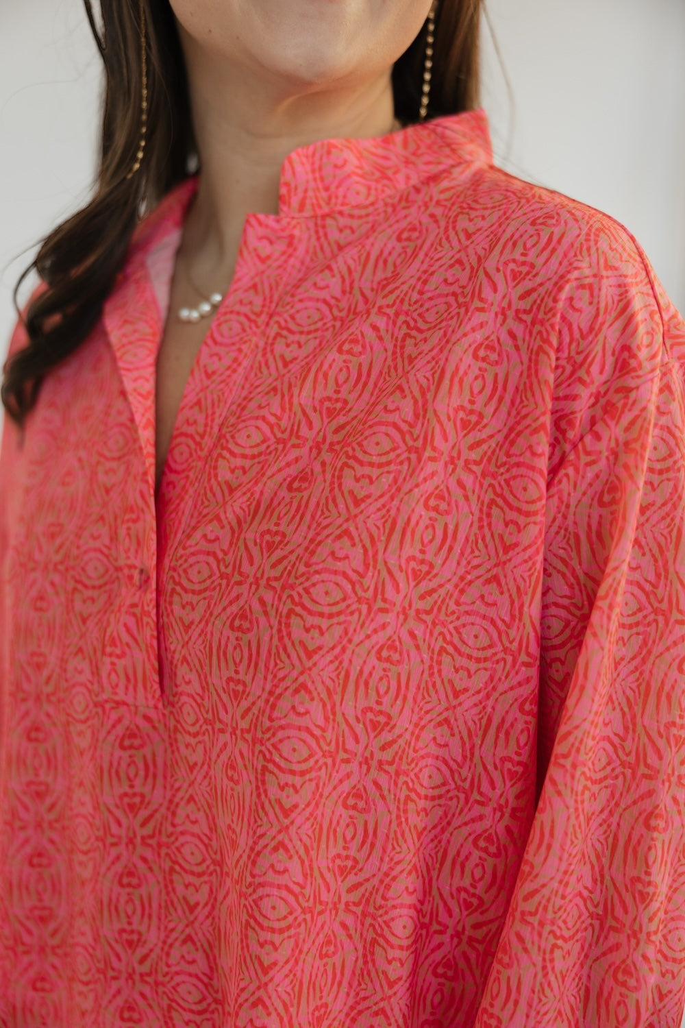 Iris Pink Tribal Blouse