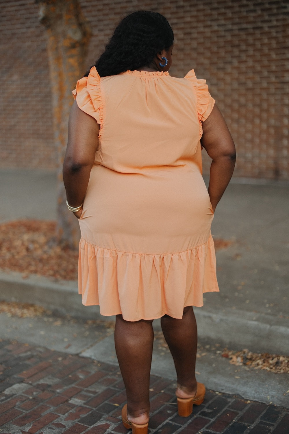 Perry Peach Babydoll Dress