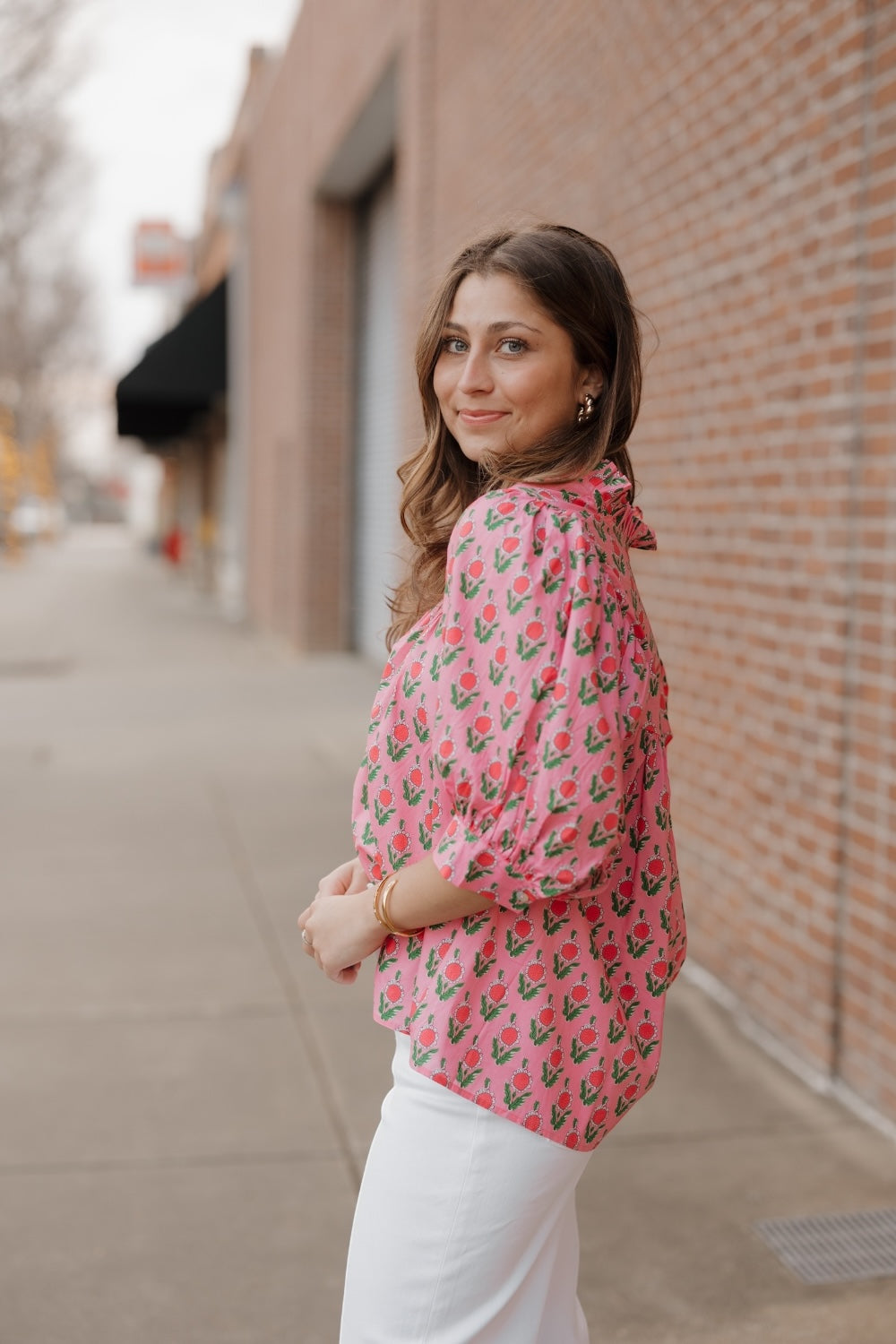 Denise Pink Daisy Top (S-2XL)