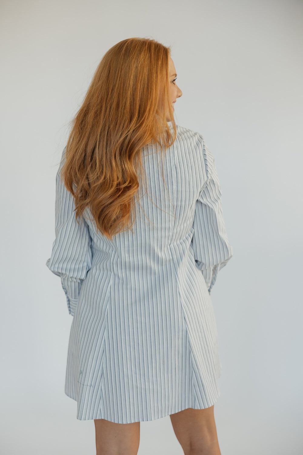 The Lola Dress in Navy Stripes (S-3XL)