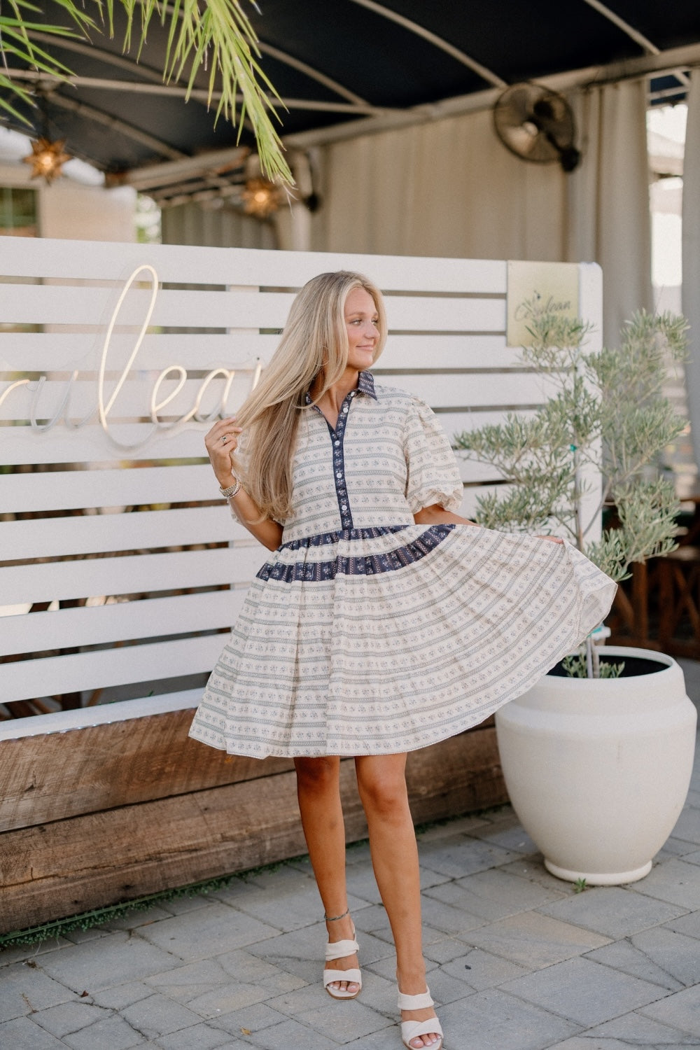 Combo Floral Shirt Dress