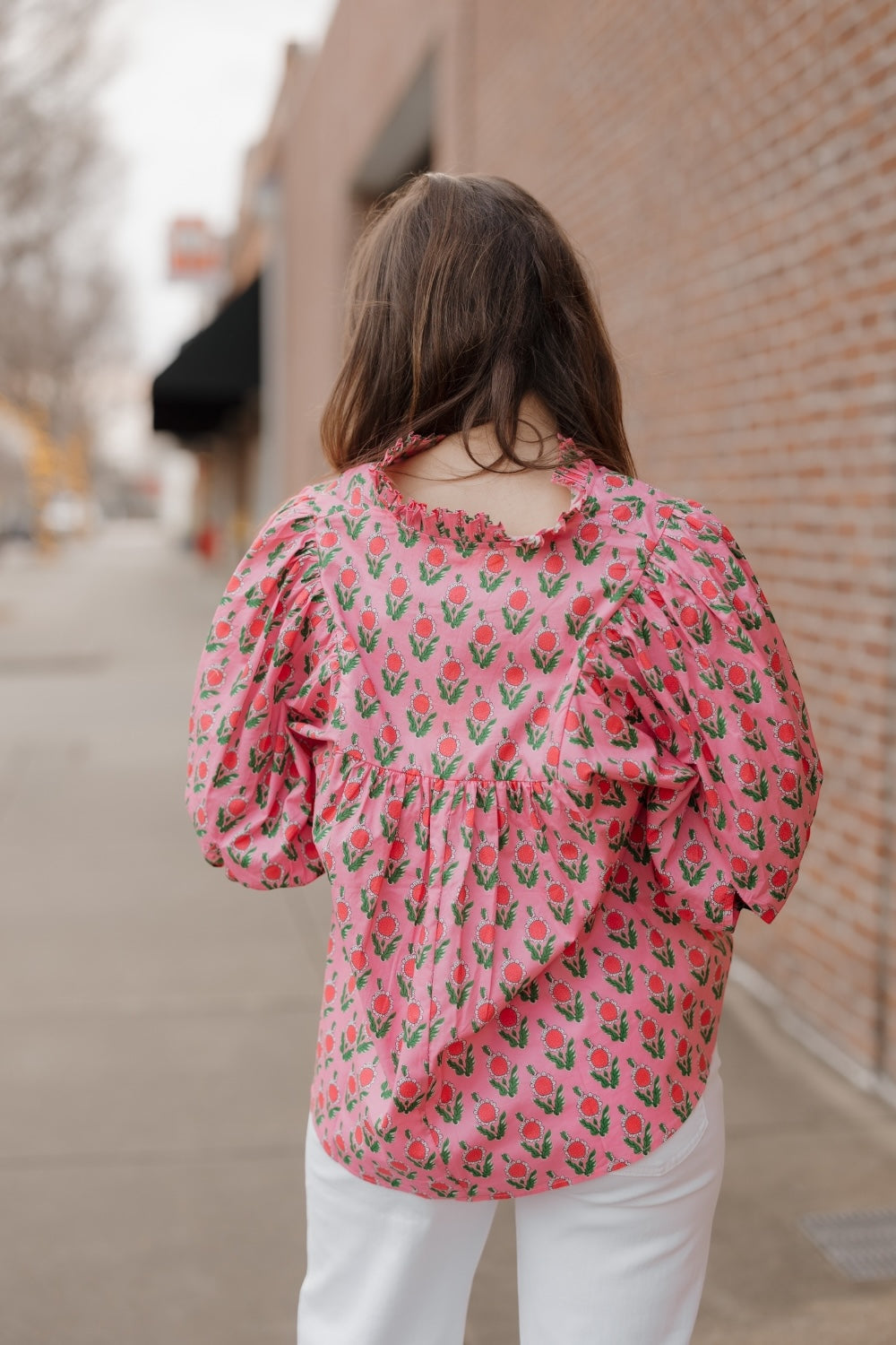 Denise Pink Daisy Top (S-2XL)