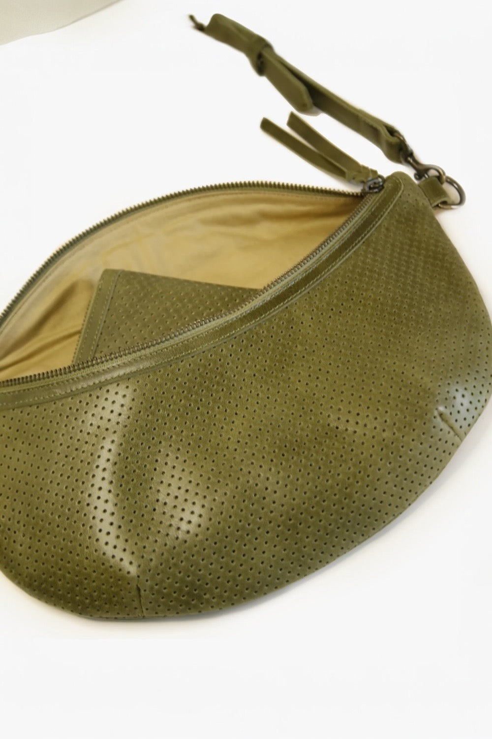 Berkley Belt Bag in Perforated Moss by Able