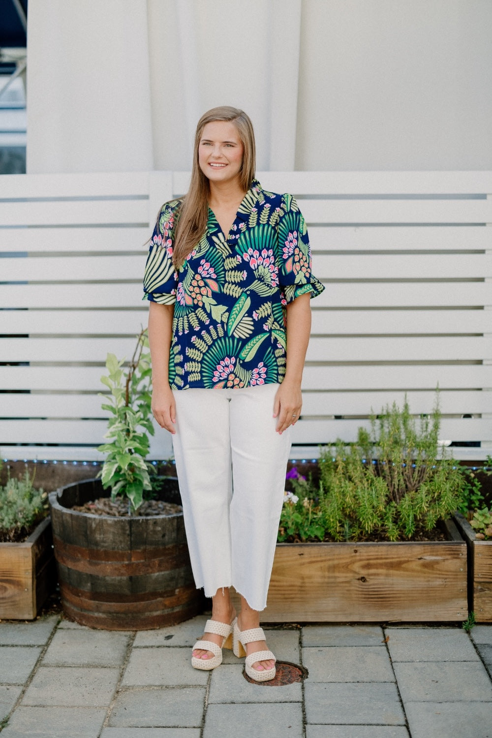 Julie Tucan Tango Navy Top by Michelle McDowell