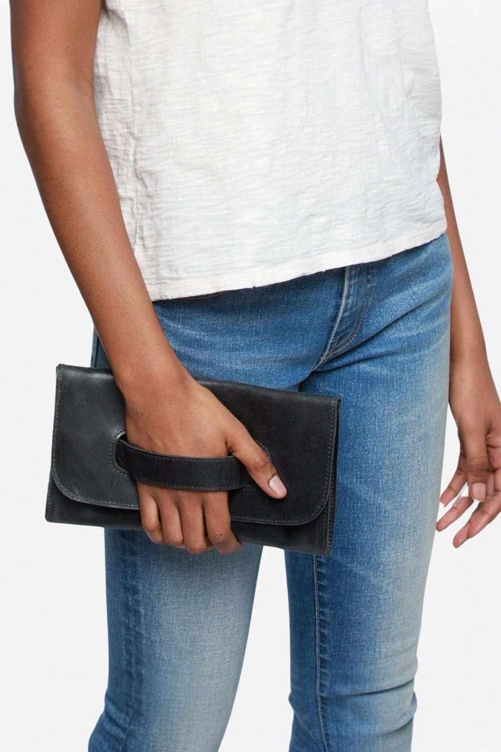 Mare Handle Clutch in Black by Able