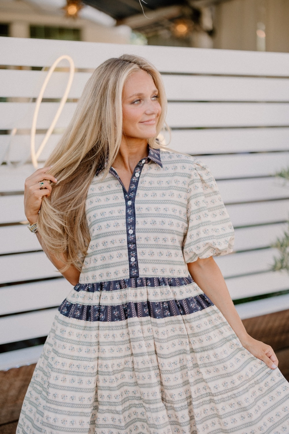 Combo Floral Shirt Dress