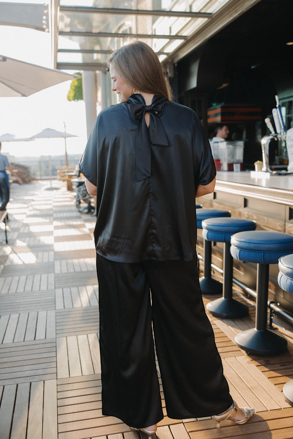 Cora Black Flowy Pant (S-3XL)