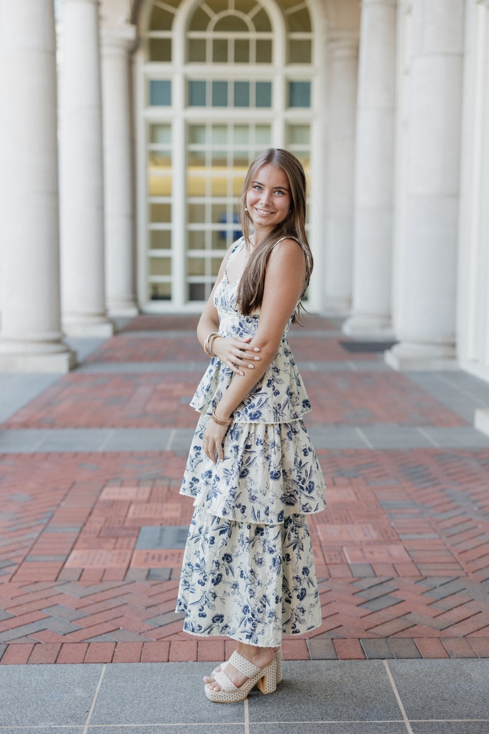 Danielle Midi Dress in Navy