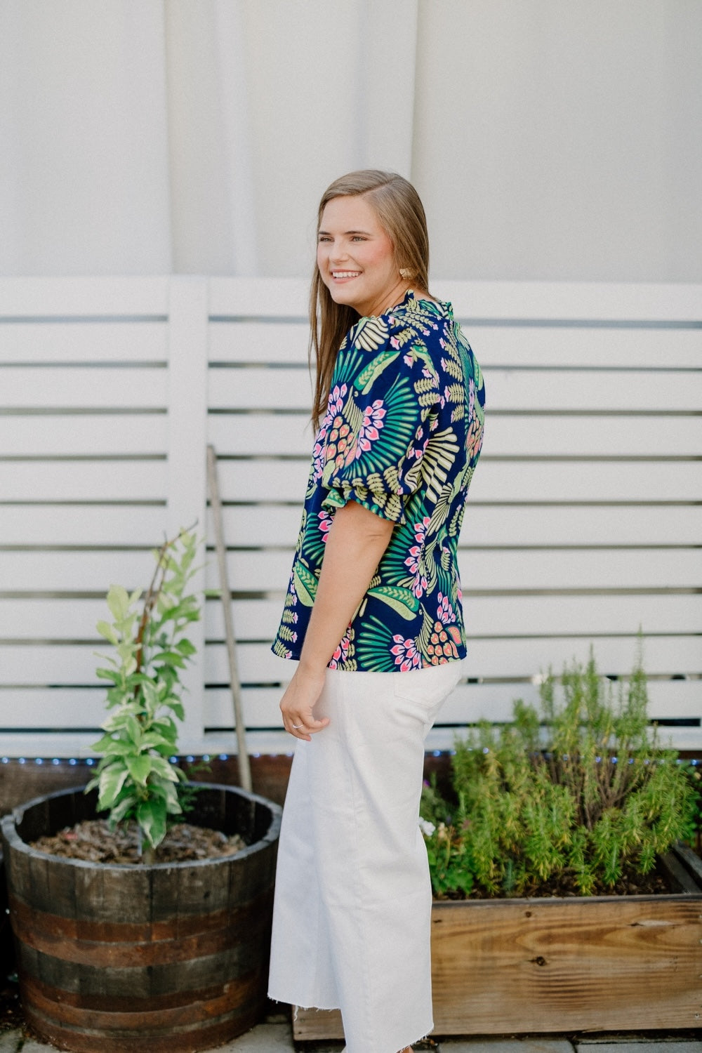 Julie Tucan Tango Navy Top by Michelle McDowell