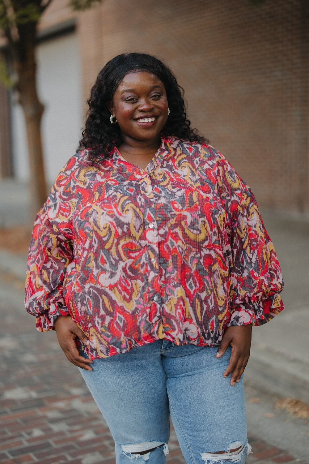 Cynthia Chiffon Bubble Sleeve Blouse Studio 3 19