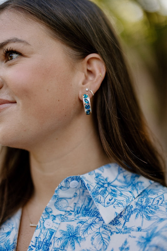 Camryn Earrings in Teal