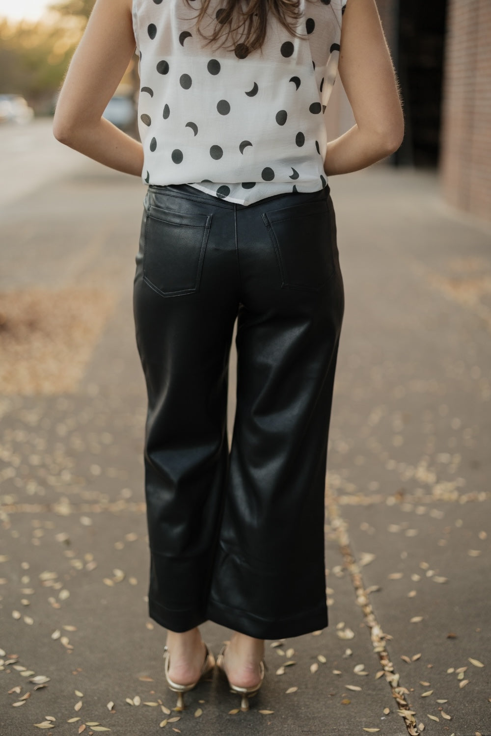 Lennon Black Wide Leg Leather Pants (XS-3XL)