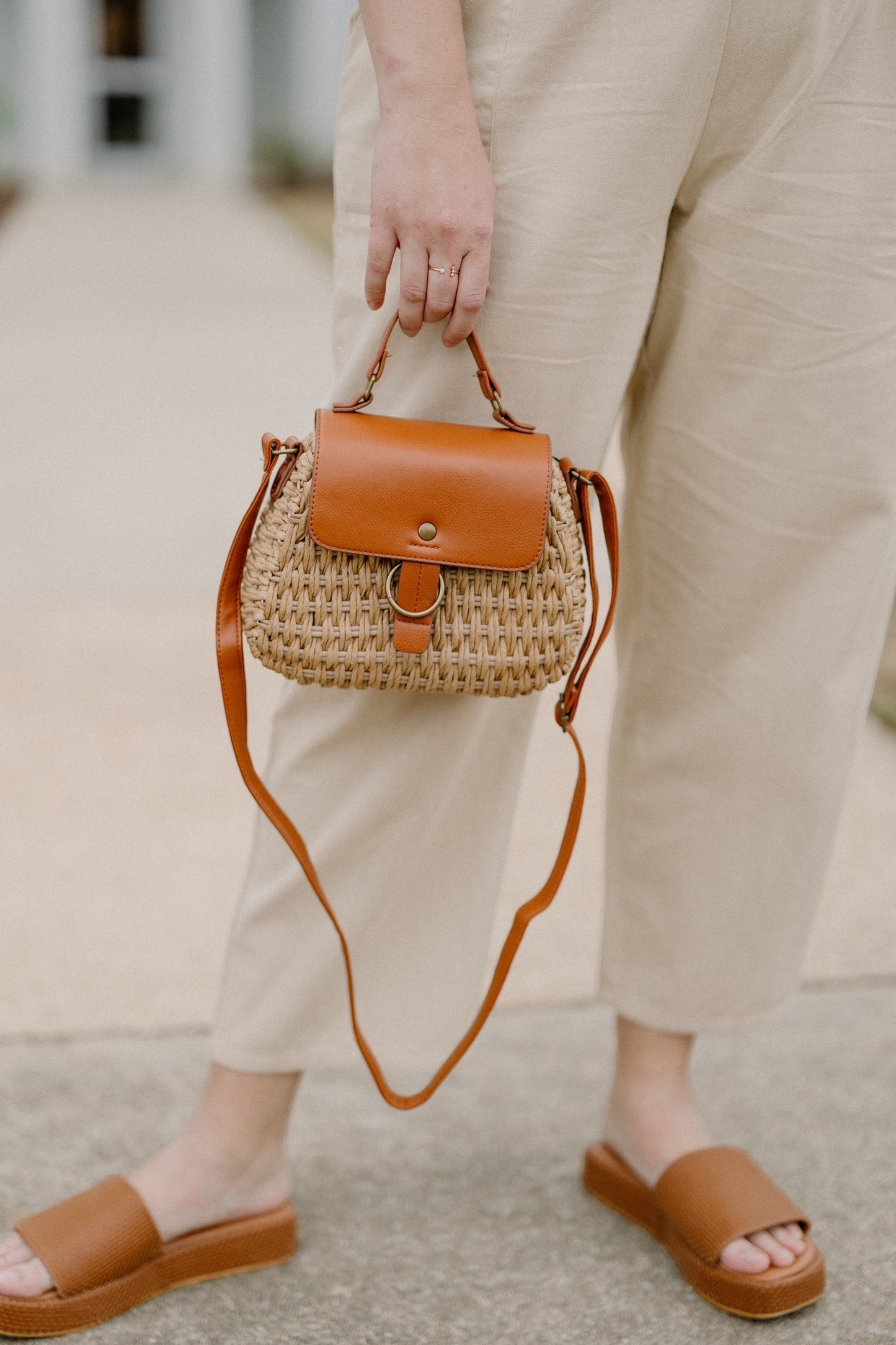 Harper Straw Bag in Brown by Matisse