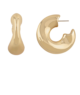 Puffy Sculptural Metal Hoops