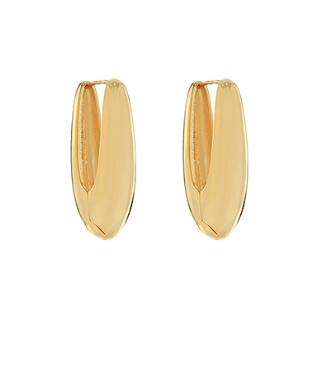 U Shape Metal Hoops in Gold