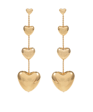 3 Drop Heart Earrings