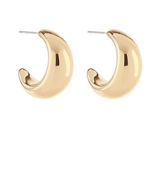 Gold 30mm Gradual Thick Metal Hoops