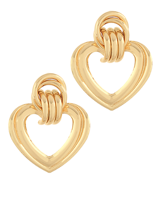 Heart Door Knocker Earrings