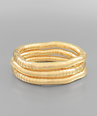 5mm Omega Chain Bracelet Set in Gold