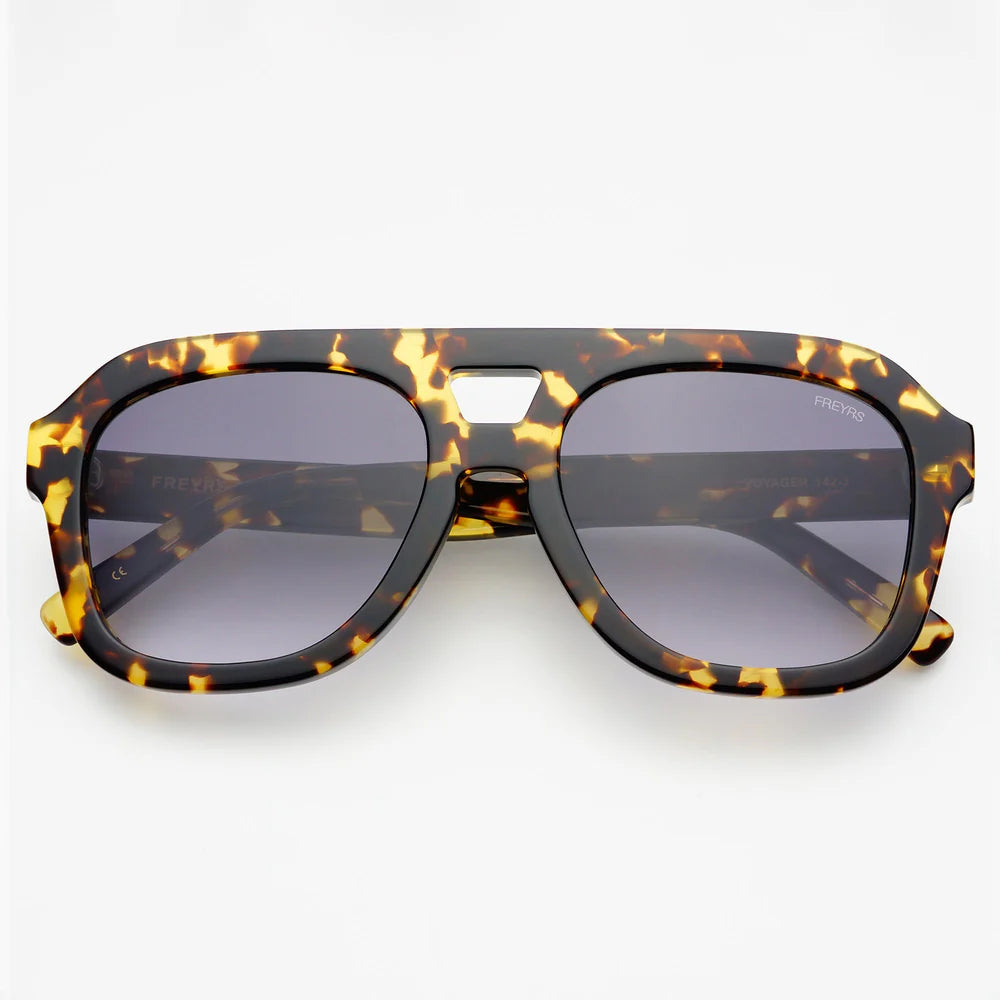 Voyager Sunnies in Yellow Tortoise by Freyrs Eyewear